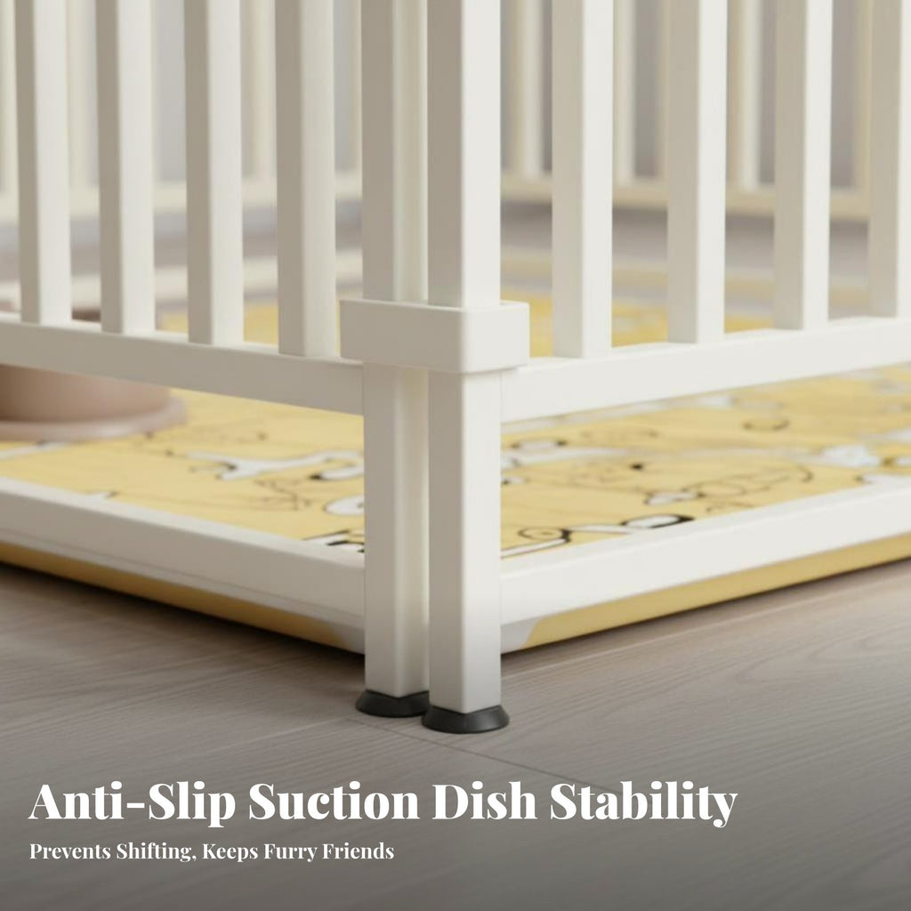 Customizable Suction Pad Fence Anti-Push Design pet Gate Reinforced rods Tooleffortless Assembly for Indoors