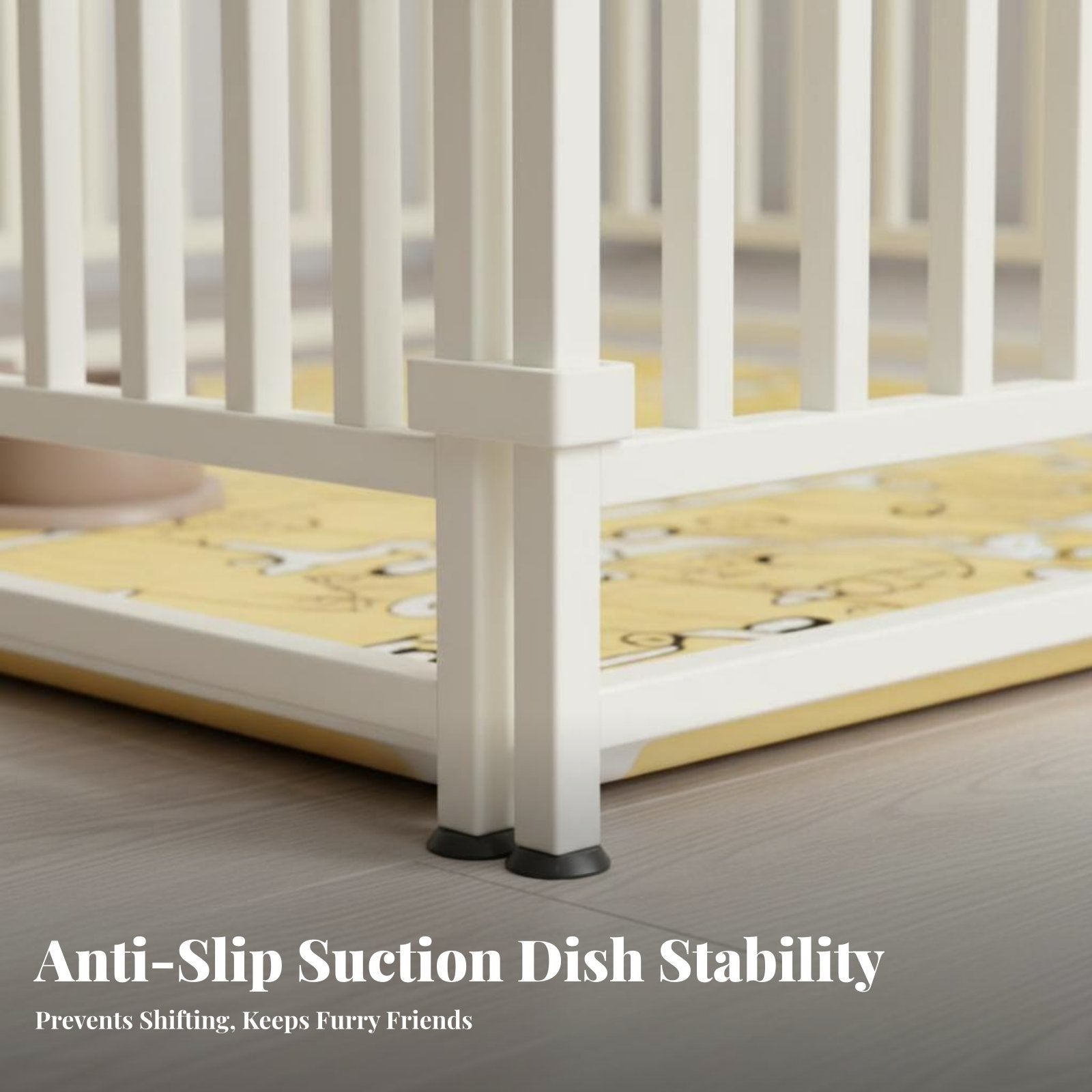 Customizable Suction Pad Fence Anti-Push Design pet Gate Reinforced rods Tooleffortless Assembly for Indoors