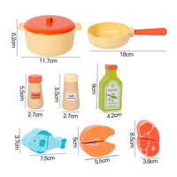 Pretend Kitchen Stove Child-Sized Wooden Cooking Toy Painted Surfaces