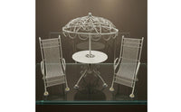 Dollhouse Patio Furniture Reclining Fairy Garden Furniture Wrought Iron Style