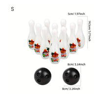 Children's Bowling Playset Educational Play Equipment Realistic Finger Holes