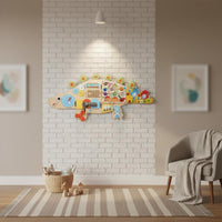 Wooden Wall Mounted Activity Panel Hand-Eye Coordination Training for Toddlers