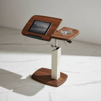 Rolling Bedside Laptop Rotating desk° Rotating Top Adjustable C-Table Gas Lift