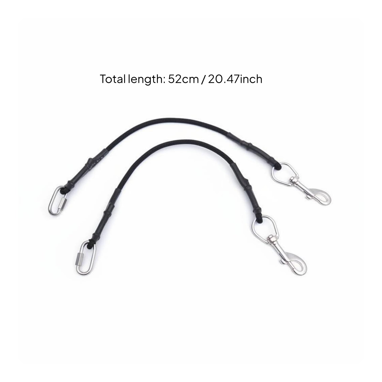 Diving Bottle Rigging Kit 316 Stainless Steel Scuba Bungee Leash Pair Quick Release Clip Water Sports Gear for Underwater