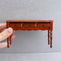 1:12 Dollhouse Desk Rectangular surface:12 Miniature Desk Small Black Pulls