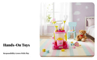 Kids Cleaning Cart Playset Encourages Role Play Toy Cleaning Trolley Set Realistic Design Toy Housekeeping Tools
