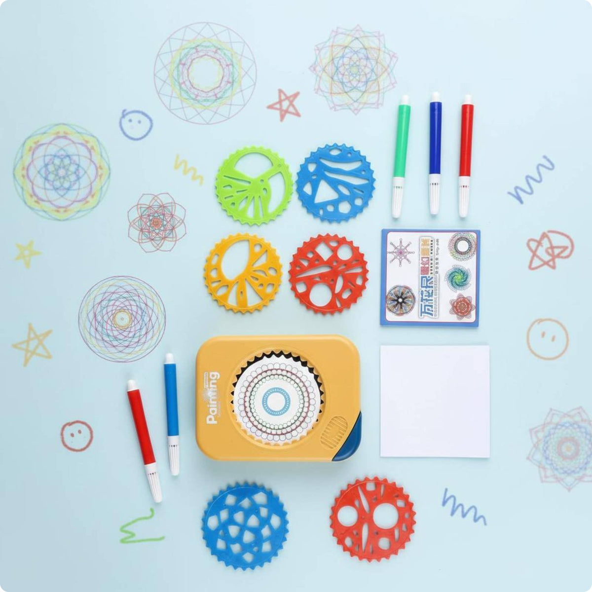 Gear Drawing Template Set Easy to Use Gear Drawing Template Long-Lasting