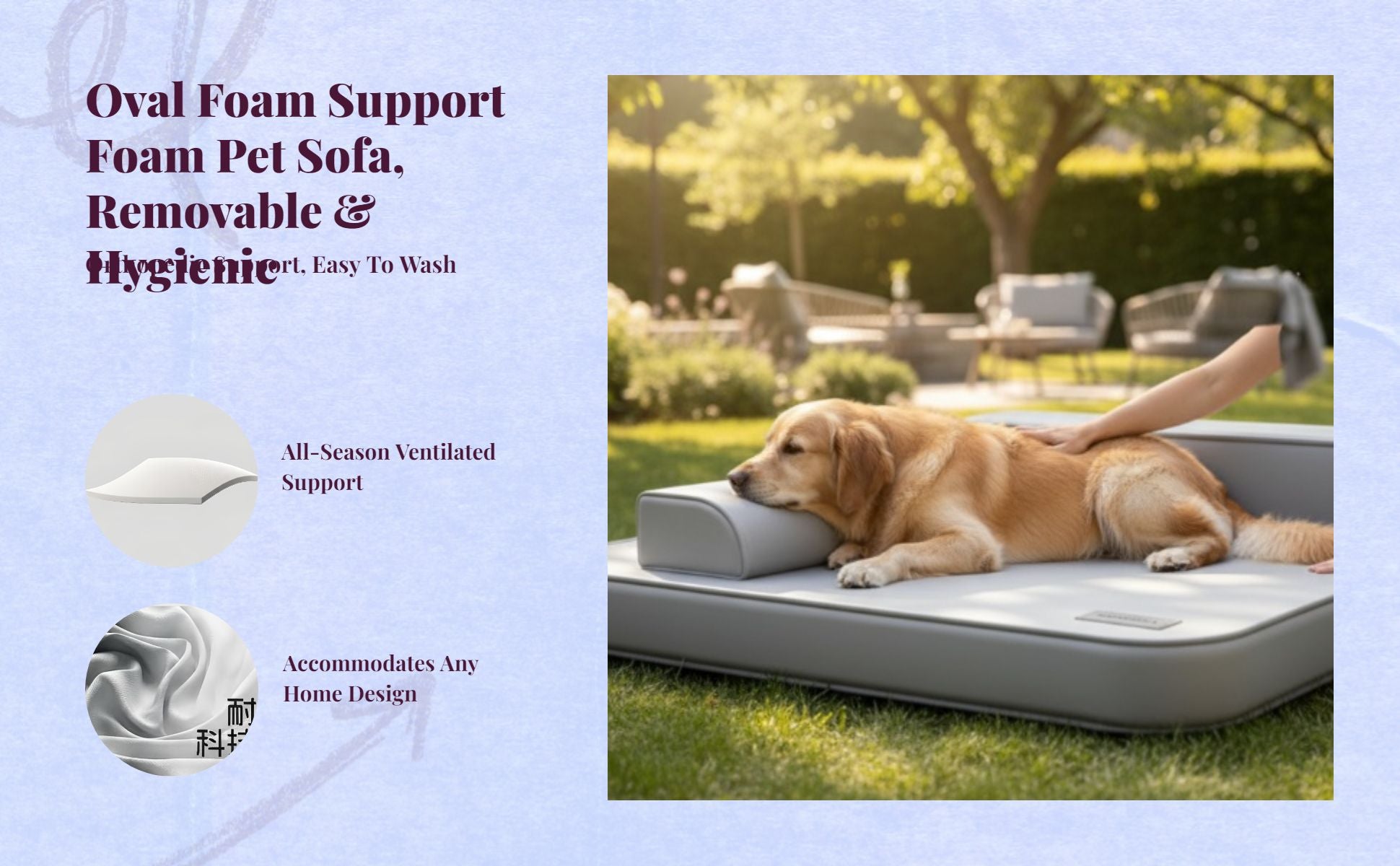 Orthopedic waterproof dog bed