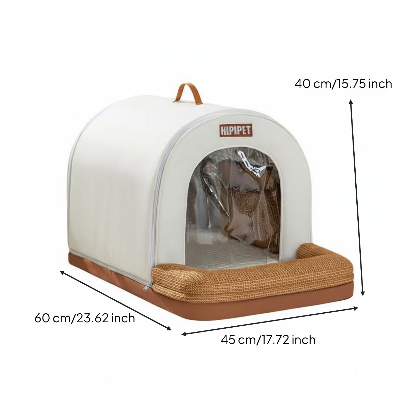 Air-Conditioned Pet House Door Curtain Cooling Dog House Insulated Cooling Dog Bed for Small Dogs, Indoor