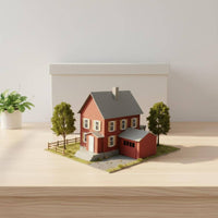 1/87 Scale House Kit European Design HO Scale Building Model Highly Detailed