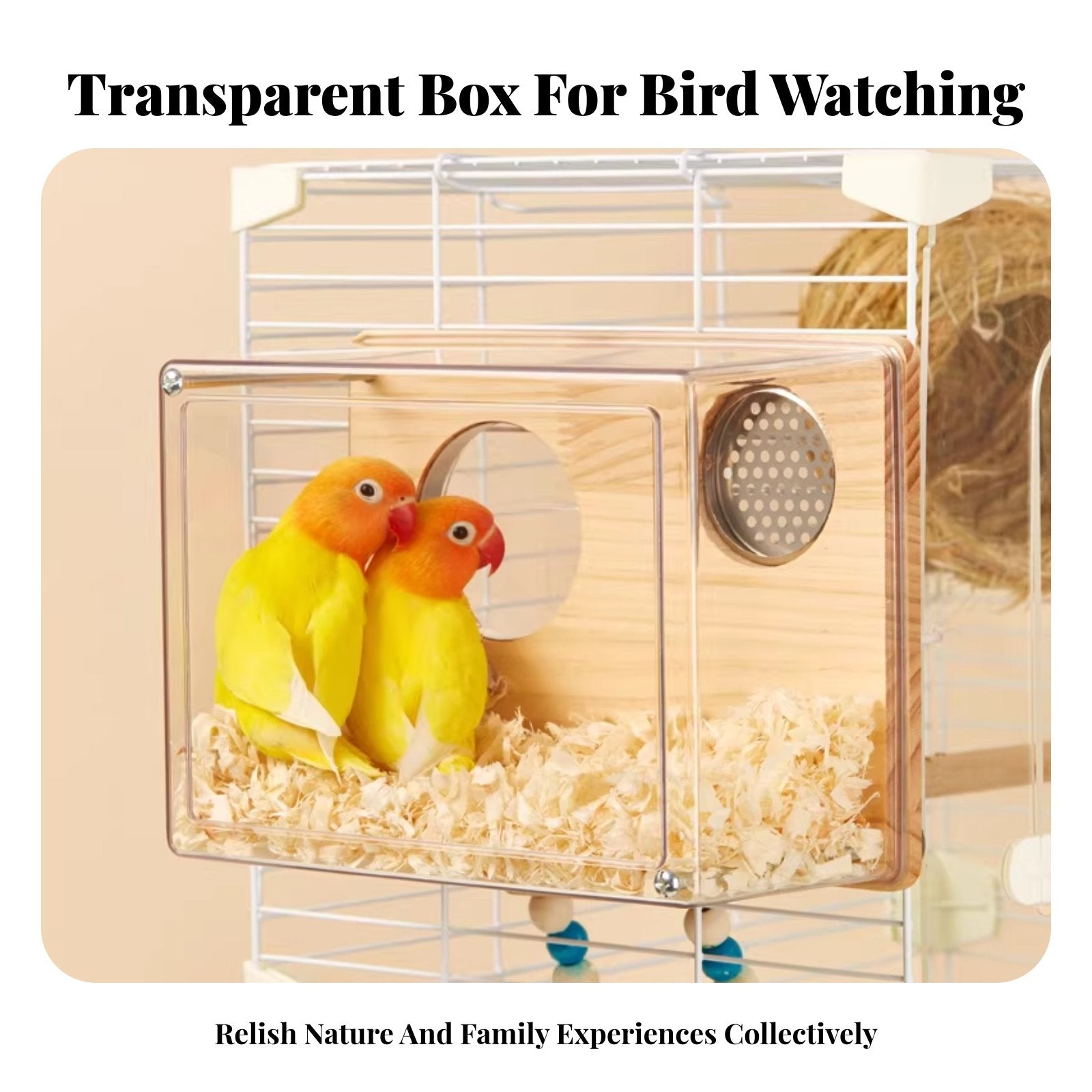 Transparent Breeding Box Keeps Warm avianhouse Easy Installation for Aviary, Home