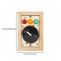 Wooden Busy Board LED Lights Young Child Switch Light Toy Burr-Burrless