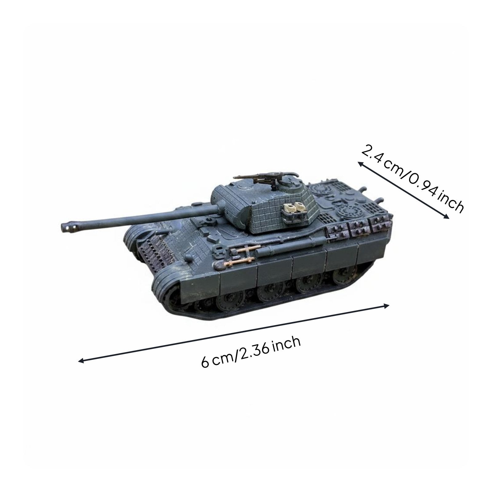 1:144 Tank Model Collectible Panther Tank Model armored vehicle Toy for Desk Display