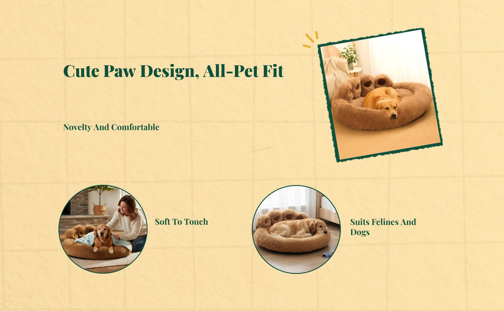 Dog Bed, Warm Plush Sleeping Mat, Non-slip, Indoor Pet Bed