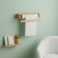 Wall Mounted Drawing Paper Rack Versatile Desktop Craft Paper Dispenser Easy Tear-Off Art Supply for Playroom, Studio, Home Office