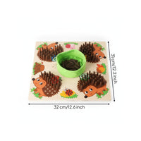 Hedgehog Matching Game Colorful Wooden Peg Toy Smooth for Children