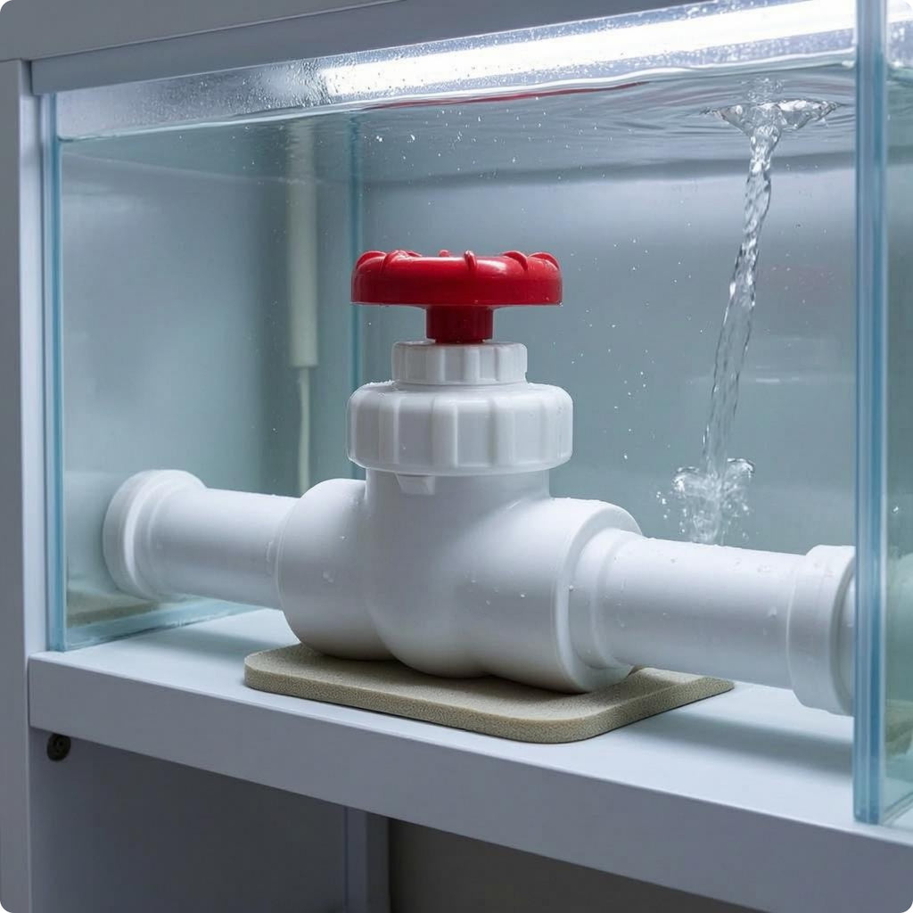 Aquarium Gate Valve Compact Aquatic Aquarium Plumbing Easy to Adjust