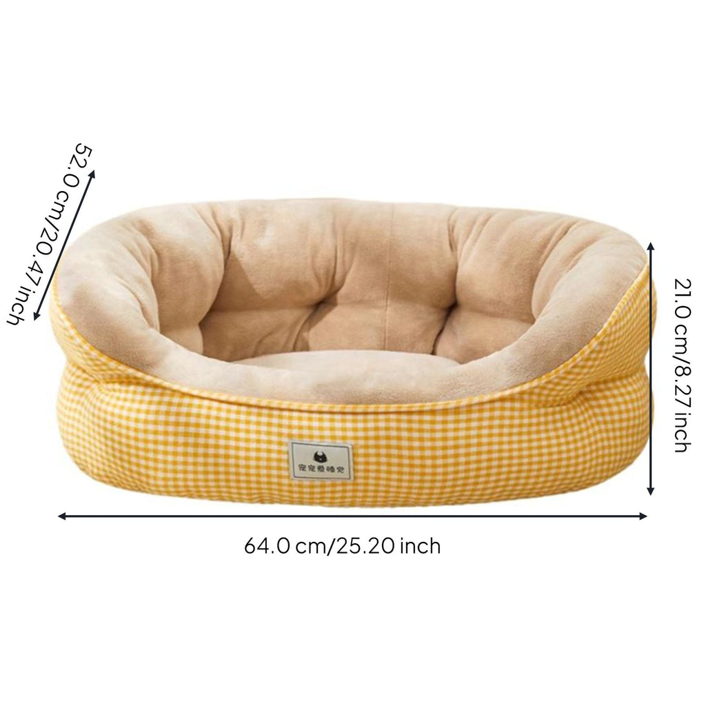 Breathable Non-Slip Pet Sofa, Plush Calming Dog Bed
