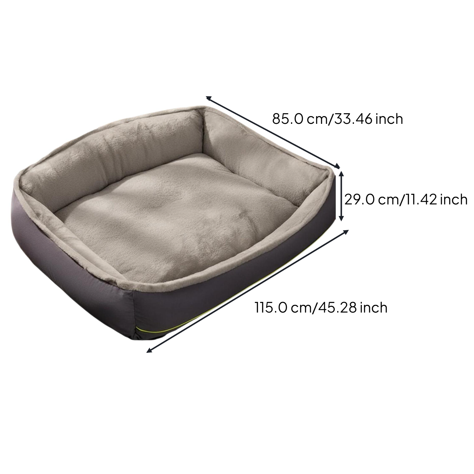 Orthopedic Dog Bed, Washable, Removable Cover, All Seasons