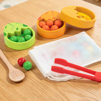 Dinosaur Egg Sorter Fine Motor Skills Bead Sorting Toy Wood Math Activity Set for Children, Kids