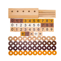 Montessori Number Toy Arithmetic Symbols Wooden Number Counter Smooth Finish Counting Board for Preschoolers, Young Children, Classroom
