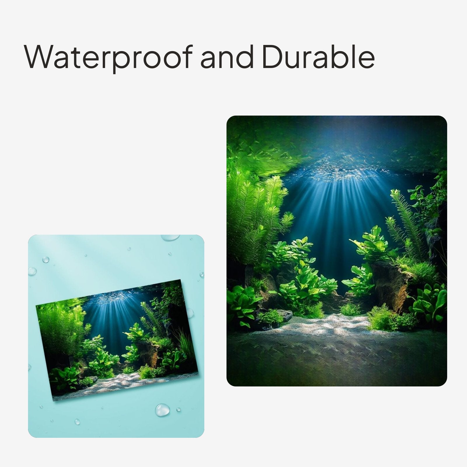 5D Waterproof Fish Tank Background Sticker