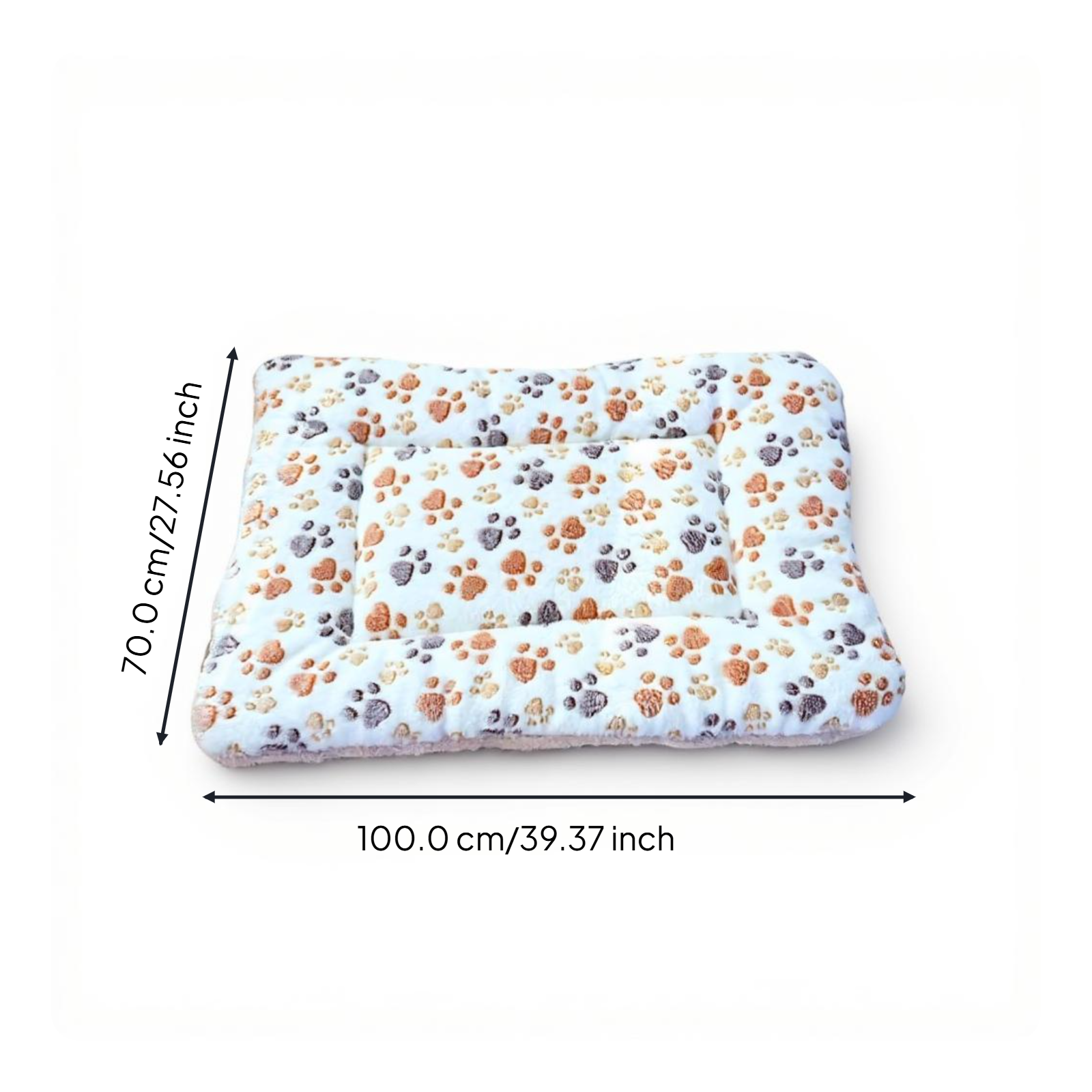 Machine washable plush pet bed