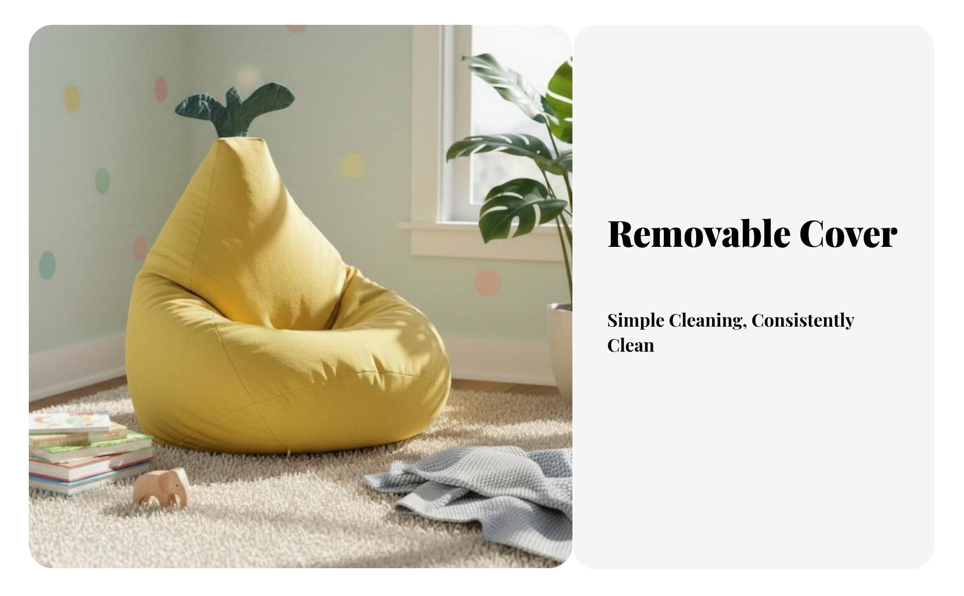 Pineapple-Shaped Seat Fruit Design Transformable Soft Seat Bed Skin-Gentle Full Torso Support for Parents