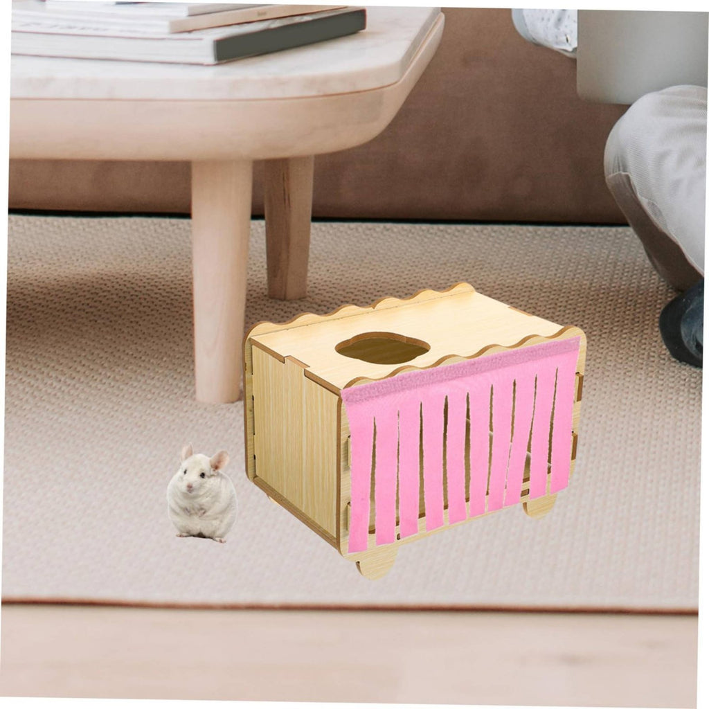 4 Pieces Pet Enclosure Tassel Curtain Provides Shelter for Hamsters, Guinea Pigs