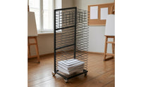 Art Drying Rack Removable Shelves Painting Drying Rack Black Finish for Artists