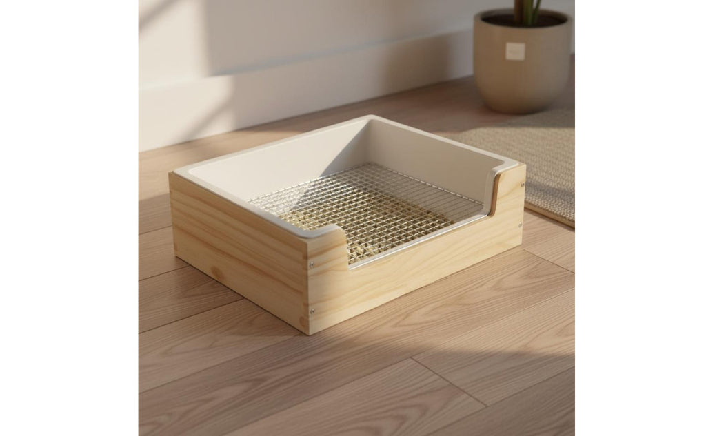 Rabbit Litter Box Fixed in Enclosure Rabbit Litter Pan Easy to Clean