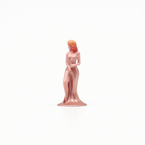 1/64 Female Figurine Shiny Sheen 1/64 Scale Figurine Long Wavy Hair