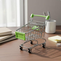 Mini Shopping Cart Rolling Wheels Novelty Item Multi-Functional for Playroom
