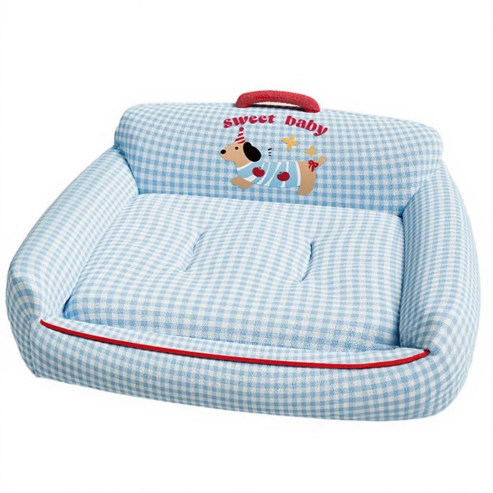 Removable plush pet sofa bed for all-season comfort