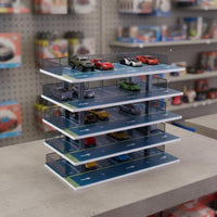 1:32 Car Display Stand Four-Tier Diecast Car Garage PVC Material Parking Garage Display Stand for Room