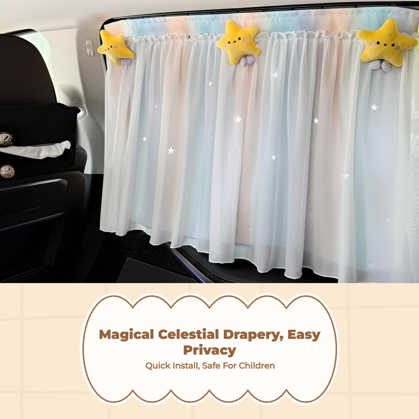Car Window Shade, Retractable Sun Cover, Sun Protection, Suction holder Holder, Privacy, Infant, Side Window, Easy Installation