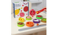 Fruit Bead Matching Toy Wooden Peg Board Bead Game Rounded Edges
