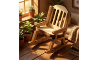 Dollhouse Rocking Chair Lightweight 1:12 Scale Rocking Chair Realistic Look Miniature Furniture for Scene Photography