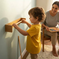 Wall Mounted Drawing Paper Rack Versatile Desktop Craft Paper Dispenser Easy Tear-Off Art Supply for Playroom, Studio, Home Office