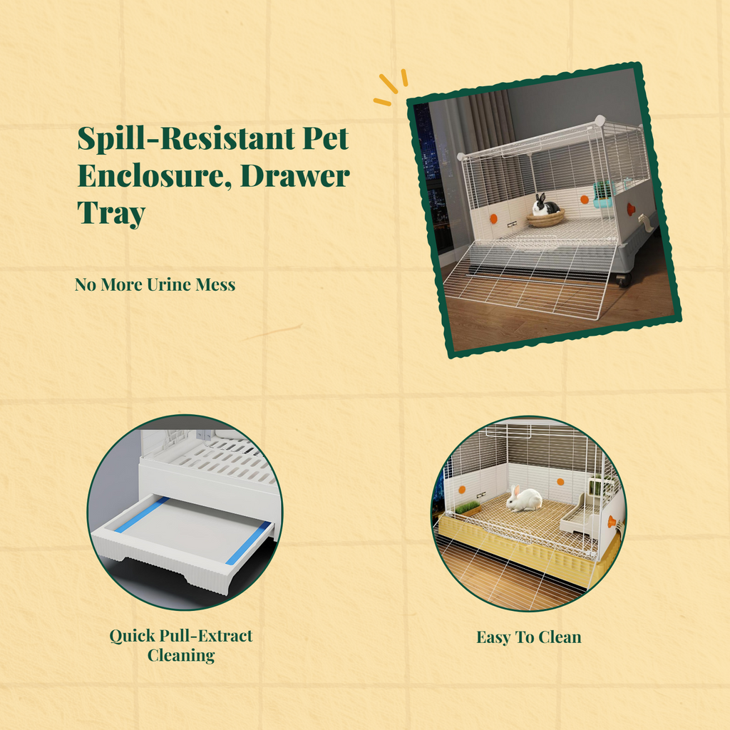 Leakproof large hare hutch
