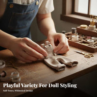 Doll Suspender Pants Quality Material BJD Doll Clothes Fashionable Miniature Overalls for Hobbyists, Dollhouse, Craft Projects