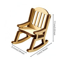 Dollhouse Rocking Chair Lightweight 1:12 Scale Rocking Chair Realistic Look Miniature Furniture for Scene Photography