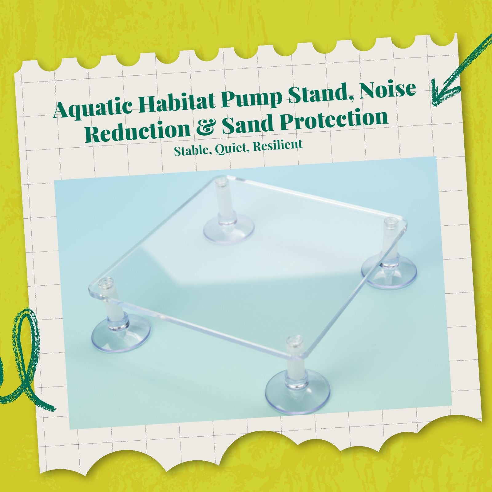 Shockproof pump pad reduces noise.
