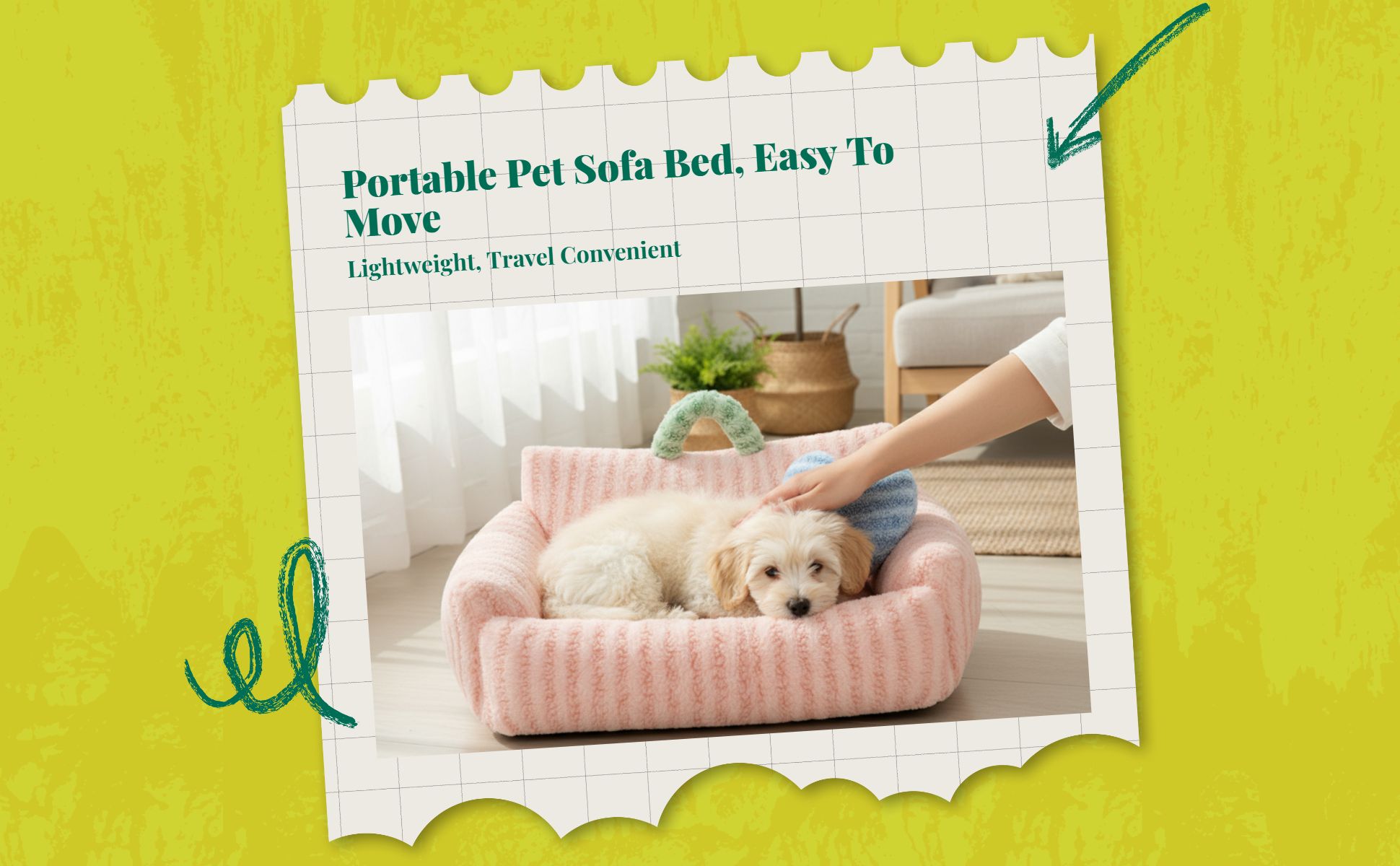 Cat Bed, Soft Washable Pet Sofa Mat, Non-Slip, All-Season