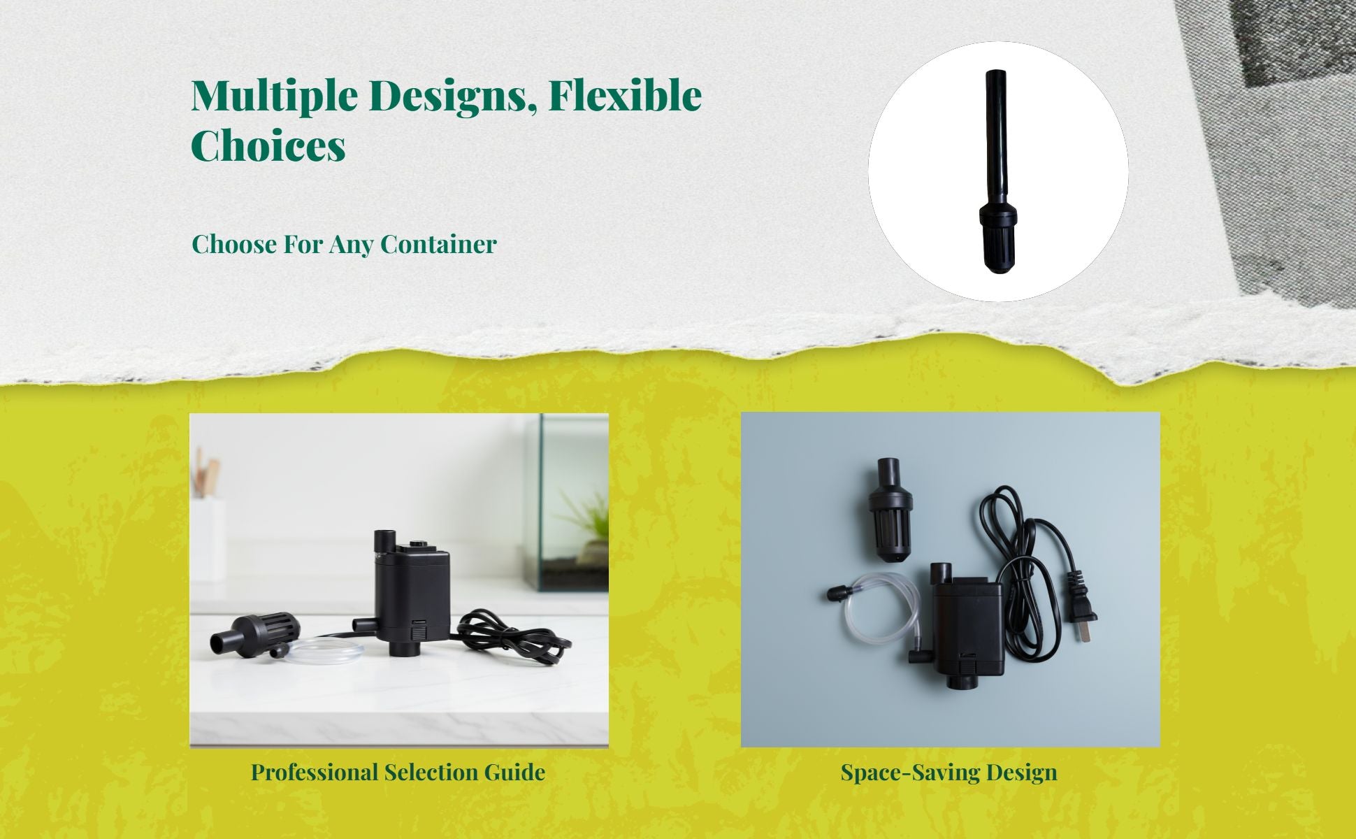 SubFlow-990/991/992/993 immersible aquatic pump, triple-function strainer, extremely quiet, suitable for fish containers, aquatic habitats, circulation, and oxygenation