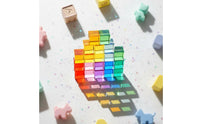 20 Pieces Translucent Colorful Cubes Early Learning Acrylic Building Blocks Smooth Edges Translucent Building Blocks for Preschool, Classroom