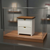 Miniature Bedside Cabinet Realistic Design Tiny End Table Model for Collectors