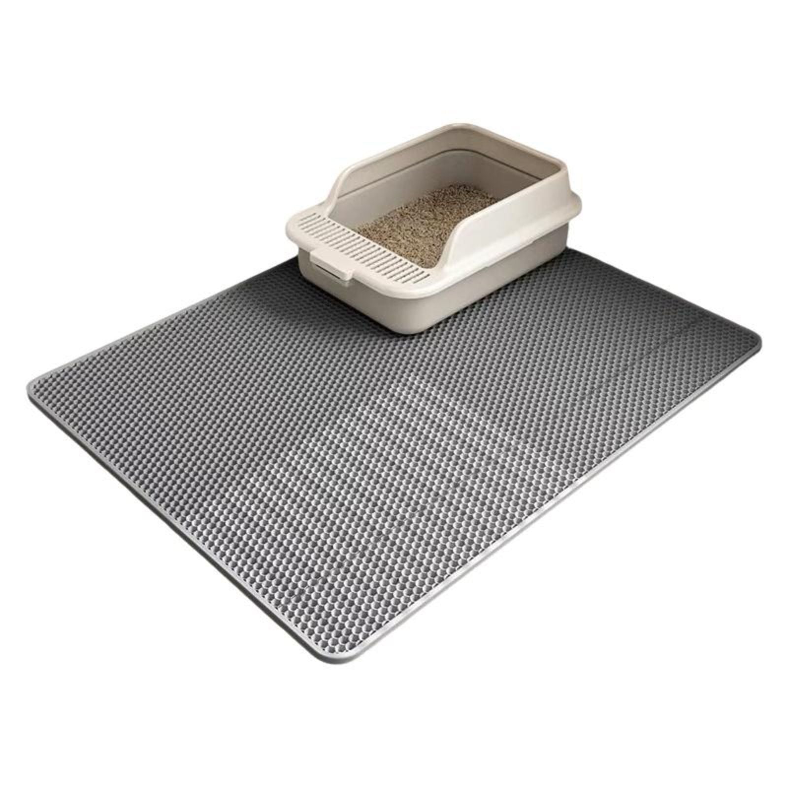 Water-resistant hex mat protects floors.