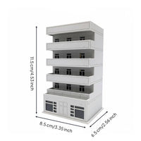 Miniature Balcony House Model Easy Assembly Residential Building Model No Glue Needed for Designers