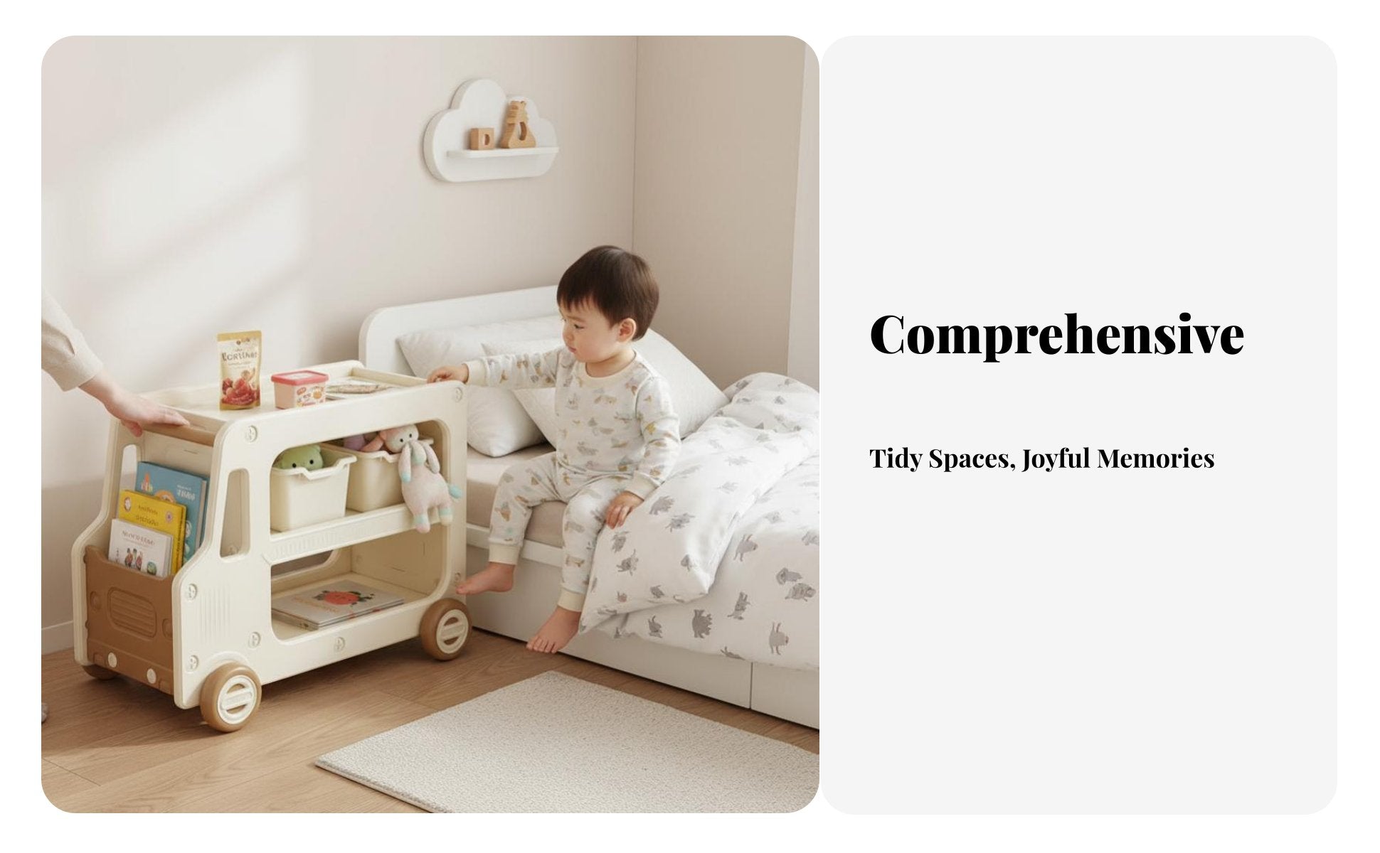Rolling Changing Table Multi-Functional Storage Trolley Mobile with Wheels